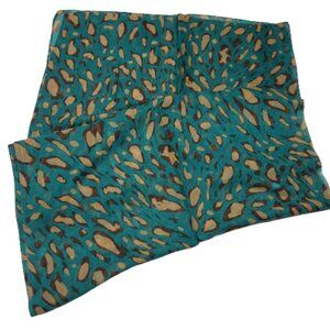 Teal Animal Print Colored Scarf NEW